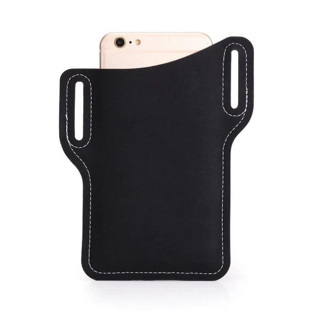Case Sarung Hp Pinggang Bahan Kulit Dompet Tas Hp Pinggang Phone Waist Bag Untuk Iphone Samsung Xiao