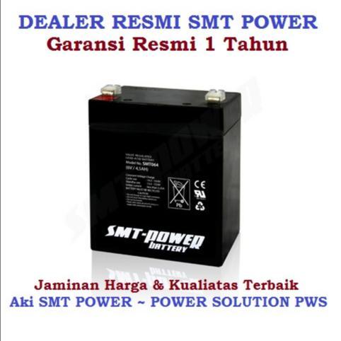 Accu Aki Baterai Battery Kering Persamaan cmos 6v 4.5Ah Batre original Smt Power SMT064 6v 4,5Ah /sm