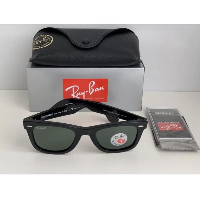 Kacamata RayBan Wayfarer Sunglasses RB2140 Glossy Black Polarized Original