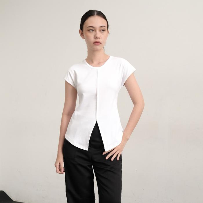 ELORAE Esme Cap Sleeve Cotton Modal | Atasan Wanita Korean Formal Casual Outfit Kantor