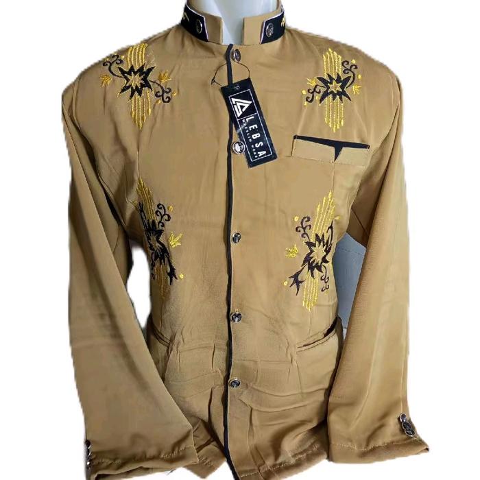 (( ABDULSHOP )) JAS KOKO/JASKO/JASCO/BAJU KOKO/BUSANA MUSLIM PRIA TERBARU 2025 MOCCA/COKLAT MUDA/PEM