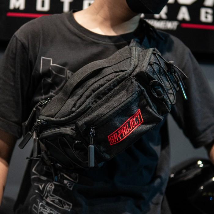 Waistbag SR-PROJECT Samurai Black Premium Quality - Black-Red