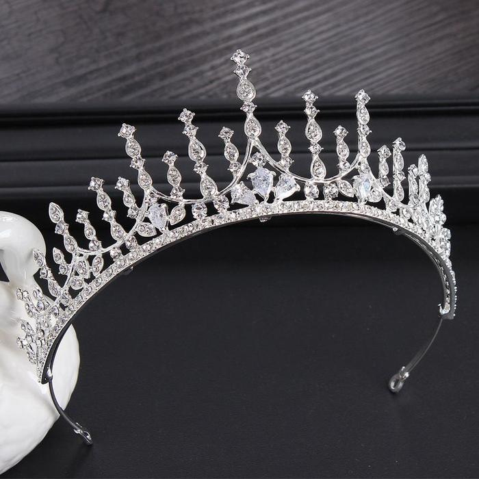 MURAH mahkota aurel crown zircon pengantin bridal silver Kristal