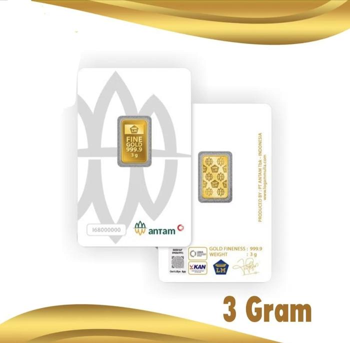 Logam Mulia LM Antam 3 gram Emas Batangan