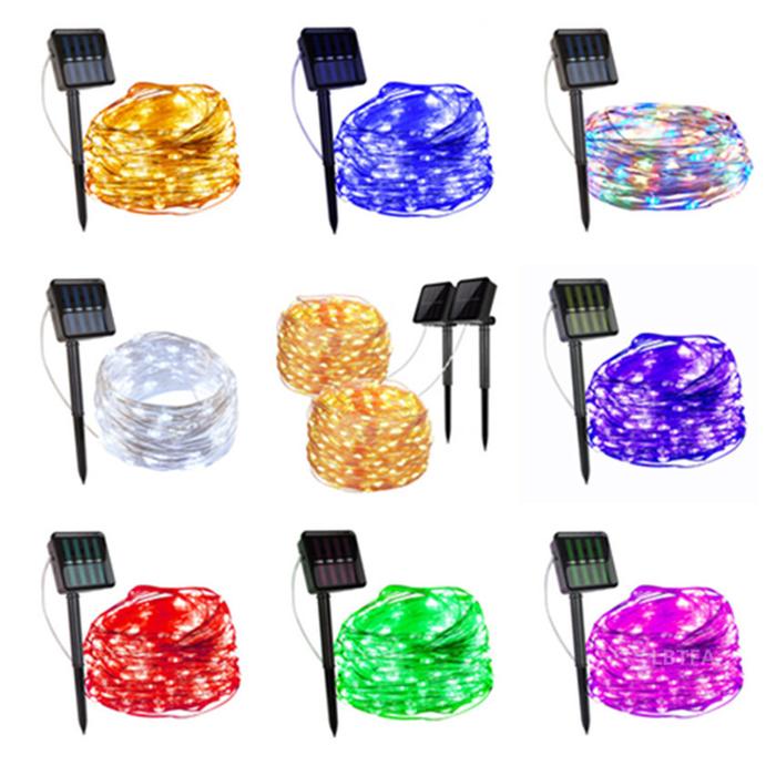 LED Lampu Solar String Lampu 100/200 Led Peri Liburan Pesta