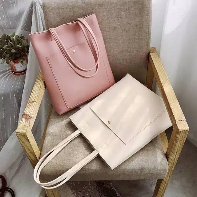 [CUCI GUDANG ALL ITEM] - COD TOTE TERBARU (RESLETING) TOTEBAG BAHAN KULIT UNTUK TAS PENGAJIAN IBU IB