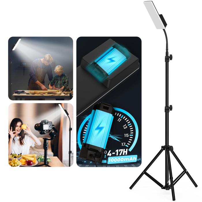 Camping Light, Telescoping Lantern Light, 10000mAh Rechargable 2500 Lumen Work Lights Adjustable Met