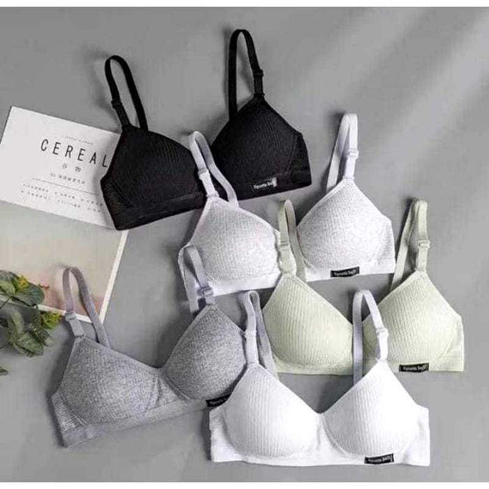 GROSIR 1 LUSIN 12 PCS Bh Bra sport wanita dewasa tanpa kawat tanpa busa polos