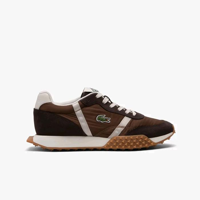 LACOSTE Men's Sneakers Shoes L-Spin Evo Sepatu Sneaker Pria Original - Chocolate