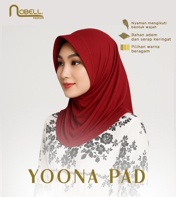 Yoona Pad Hijab Instan - Nobell Fashion | Kerudung Muslim Nyaman Bahan Jersey Premium
