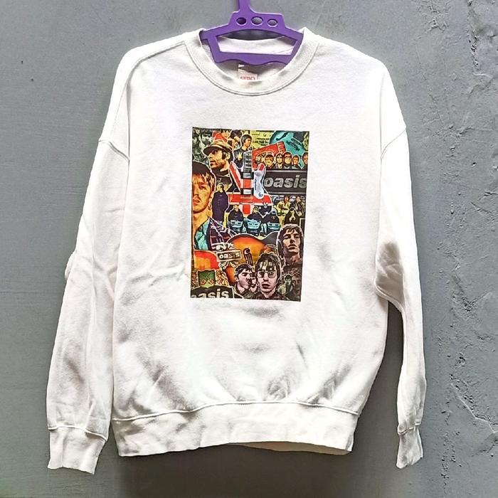 Crewneck Sweater OASIS | Rock Band Alternative British 90s | Brand SPAO | Bekas Preloved Second Thri