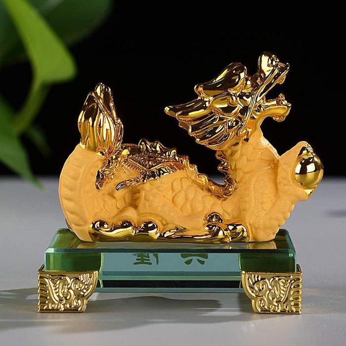 Chinese Zodiac Twelve Statue Resin Gold Dragon Statue Home Decoration