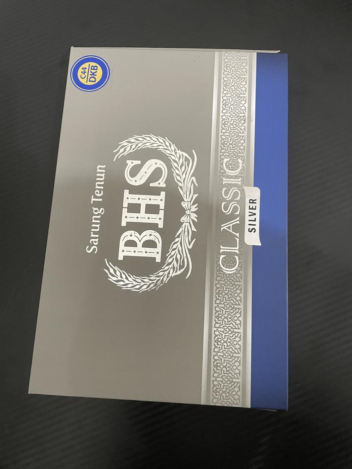Sarung Tenun BHS CLASSIC SILVER Motif C44 DKB/KWG LMP Murah 100%Original