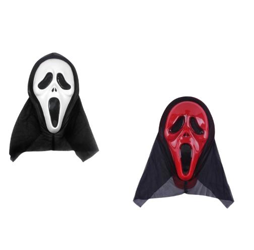 Topeng Halloween Scream Putih Kostum Hantu Seram Halloween