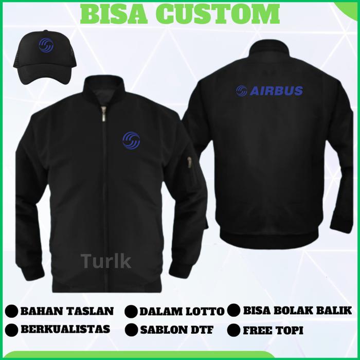 【Special】 Jaket Airbus Jaket Bomber Airbus Sablon Custom Buruan Sebelum Kehabisan