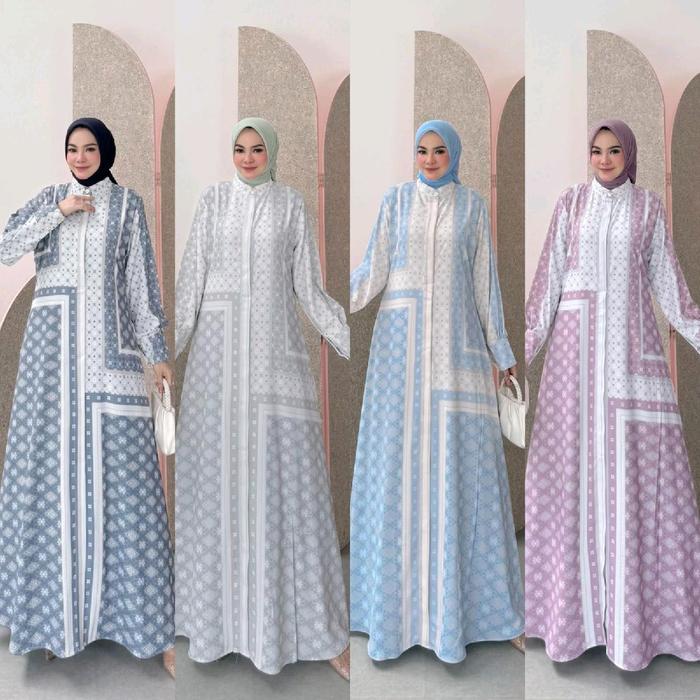 ADISHA DieraOlshop48 DRESS GAMIS TERBARU BY HMF ORIGINAL ADA MODE NAOMI