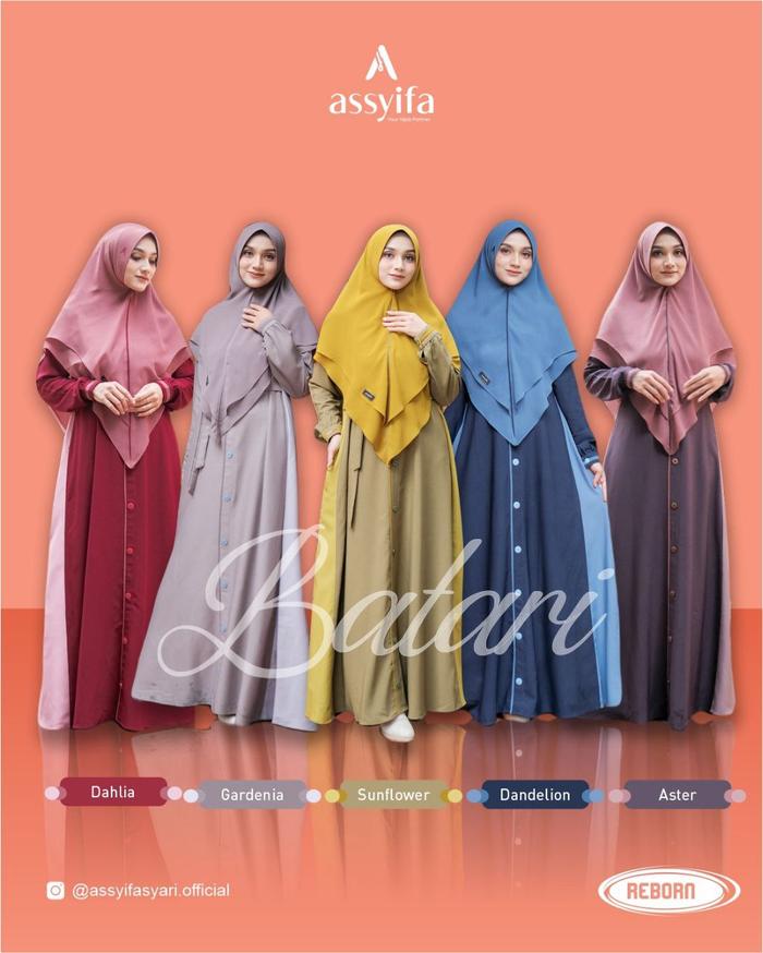 Gamis Syar'i Premium Batari Reborn (Dress Only) Brand Assyifa Syar'i Official Series Design Simple K