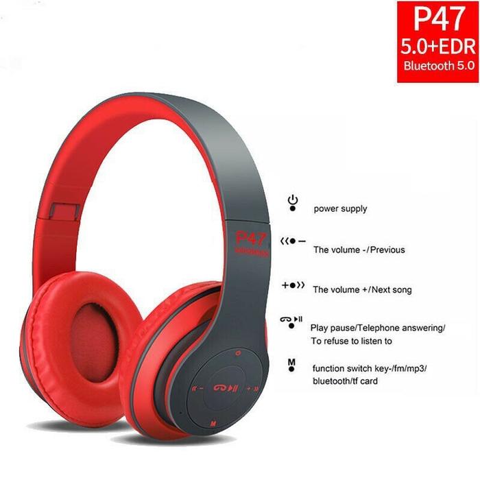 WM HEADPHONE Bluetooth Gaming Headset Wireless Pro Bass P47