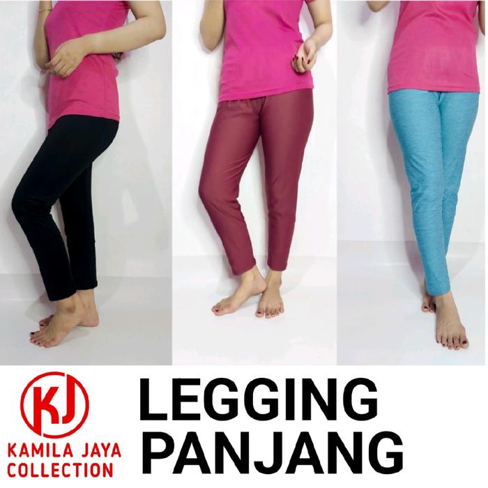 legging cewek / Celana Panjang Wanita Spandek Polyester Lingkar Pinggang 110cm - Nyaman