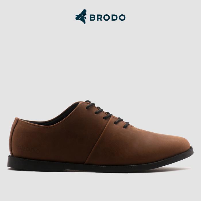 BRODO - Sepatu Signore Low Dark Choco BS Kulit Sapi Asli