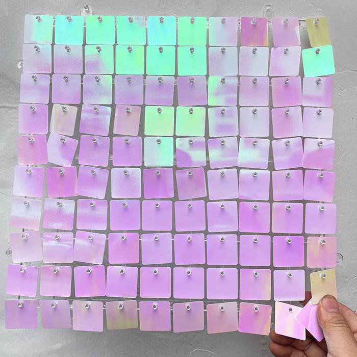 12PC Shimmer Wall Backdrop Crystal Pneumatic Panel Sequins Art Wall