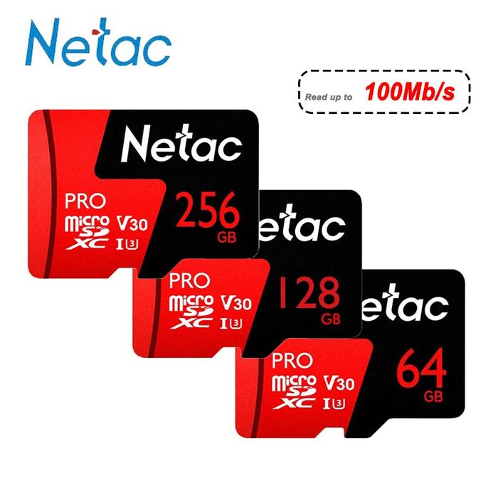 Netac Pro Micro SD SDXC Card P500 256GB 128GB 64GB TF Card U3 V30 Up