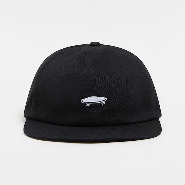 Vans Topi Salton Jockey Hitam Original Resmi dengan Logo Skateboard Kecil di Depan