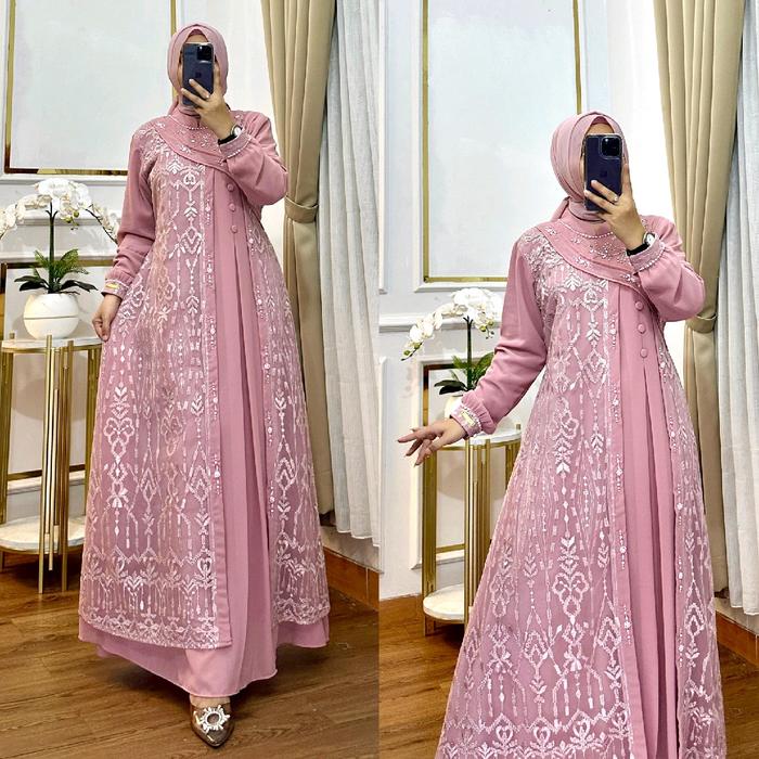REALPICT COD DRESS HELMIA BRAND ALUNA EXSCLUSIVE BAHAN TILLE IMPORT MIX CERUTY BABYDOLL PREMIUM