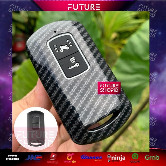 Case Carbon Remote Scoopy / Vario 150 2018 Up / Sarung Casing Ahm Pelindung Keyless/Smartkey Honda S