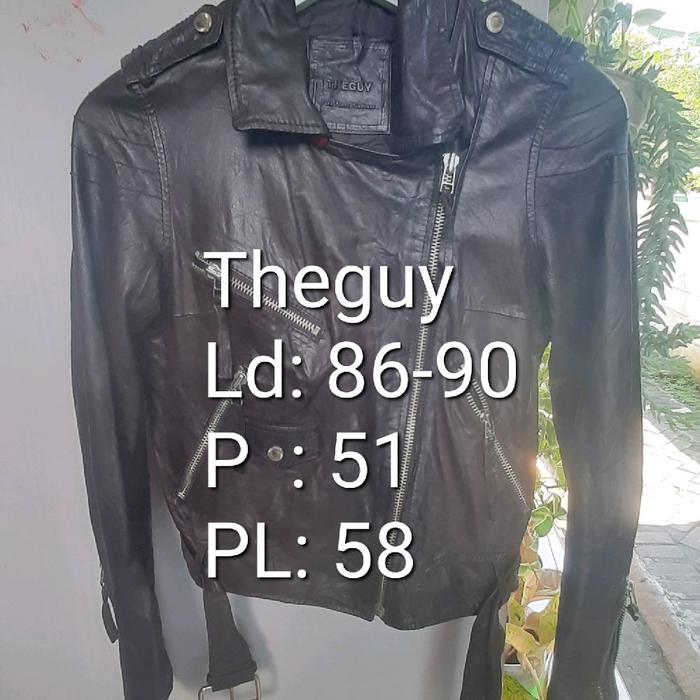 Jaket Ramones Kulit Asli - Ukuran Ld: 86-90, P: 51, PL: 58 - Outerwear