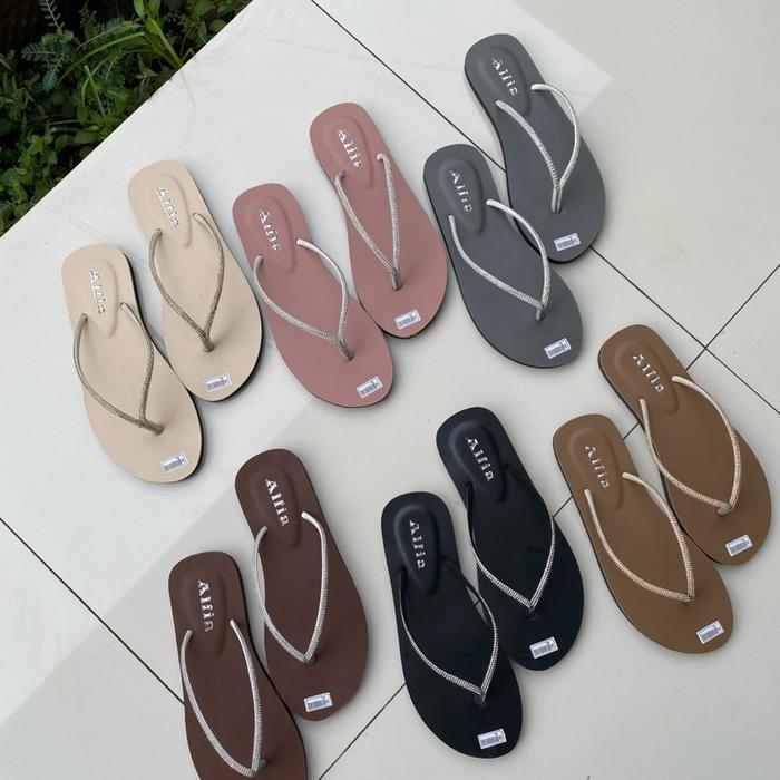 Alfia - Sandal zara dewasa mutiara    Terbaru 2025 Kasual