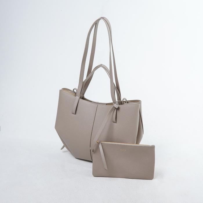 Tas POLENE CYME TAUPE WITH POUCH MINI 100% - 30X22X7CM