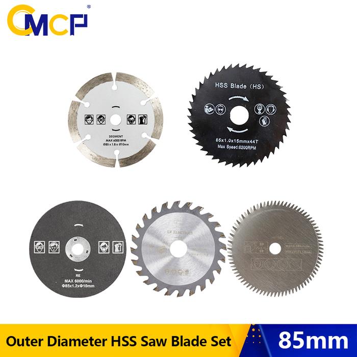 CMCP 3pcs Mini Circular Saw Blade Set 85mm Cutting Tool Saw Blades