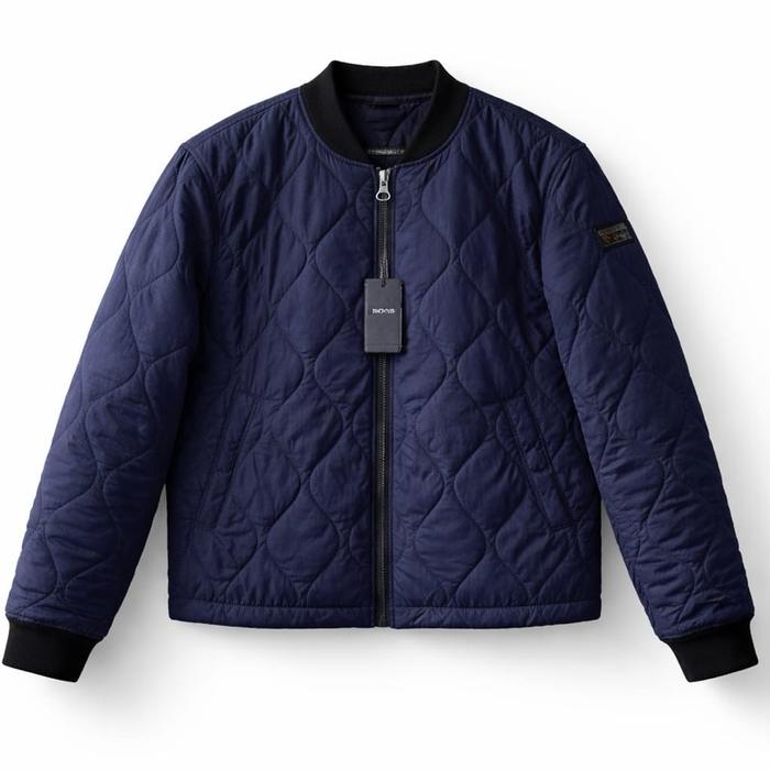 JAKET MEN’S BOMBER ,”HUGO BOSS QUALITED NAVY ORIGINAL