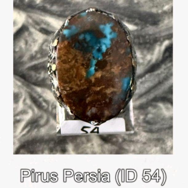Pirus Persia Biru Tua Urat Emas Sakral Motif Tatapan Mata Sakral Langka