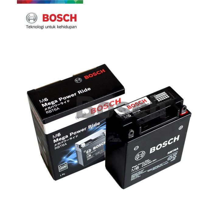 Aki Motor Mio Sporty, Mio Smile, Mio Karbu, Supra Lama Bosch Rbt-6A Berkualitas