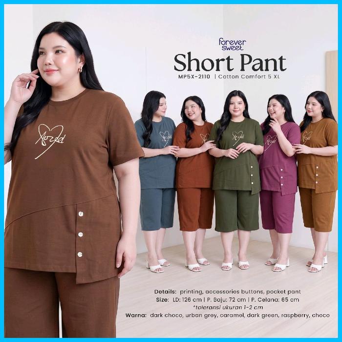 FOREVER SWEET BAJU TIDUR PENDEK JUMBO 5XL