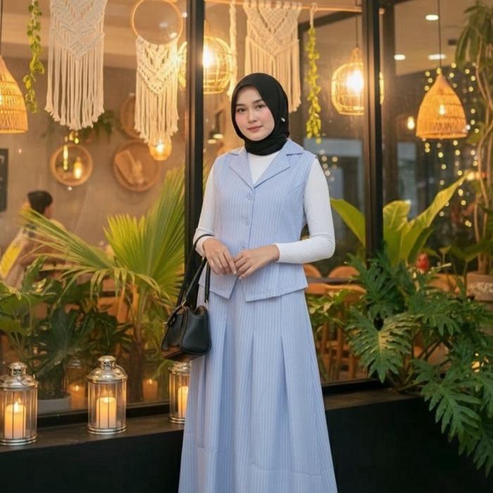 BELIA SET VEST DAN ROK PREMIUM TERBARU