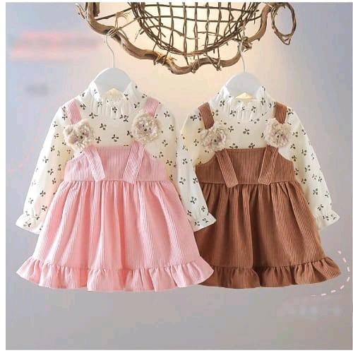 dress bear Corduroy baby cute dress