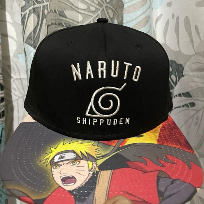 Topi pria SnapBack Naruto tag official