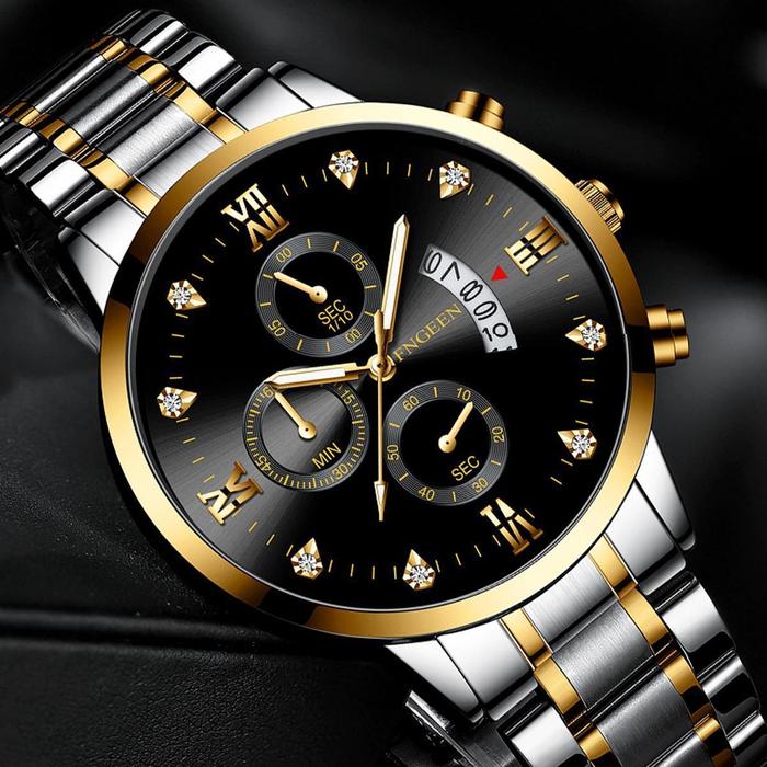 [PROMO] Jam Tangan Pria Kasual Bisnis Import Asli Tahan Air Premium Original Fngeen New Model Terbar