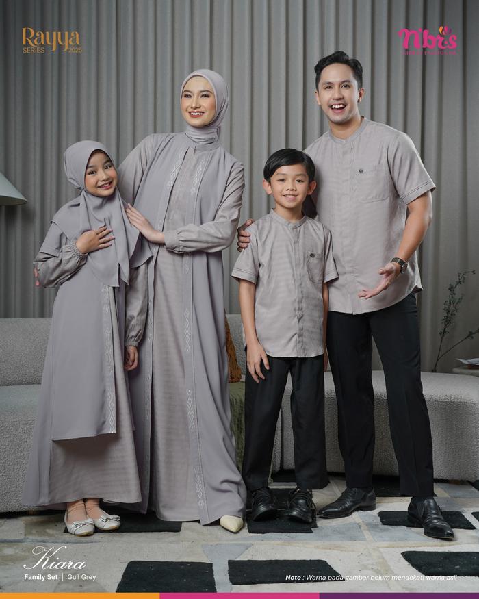 Sarimbit Nibras 2025 Kiara Gull Grey & Twilight Mauve Rayya Series Spesial Bahan Dobby Kiara dan Eme