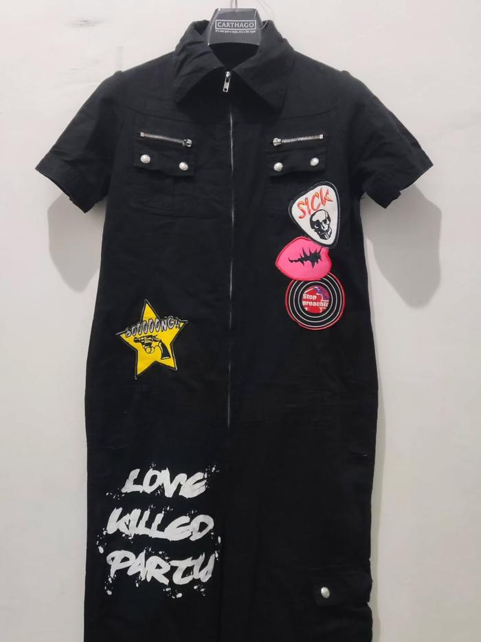 Japanese Dig-Deep Patchwork Coverall PUNK JUMPSUIT