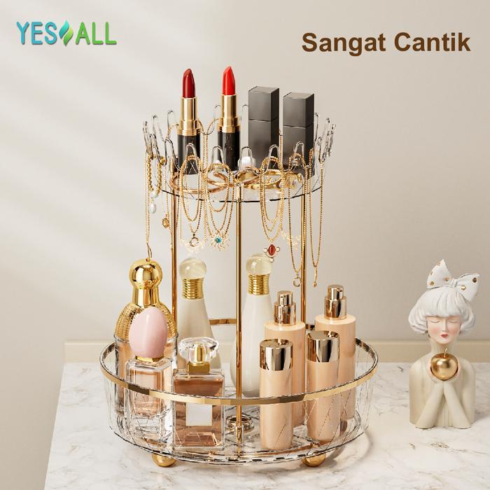 YESALL Rak Kosmetik Aesthetic /Tempat Make Up Aesthetic / Rak Skincare Aesthetic / Nampan Aesthetic 
