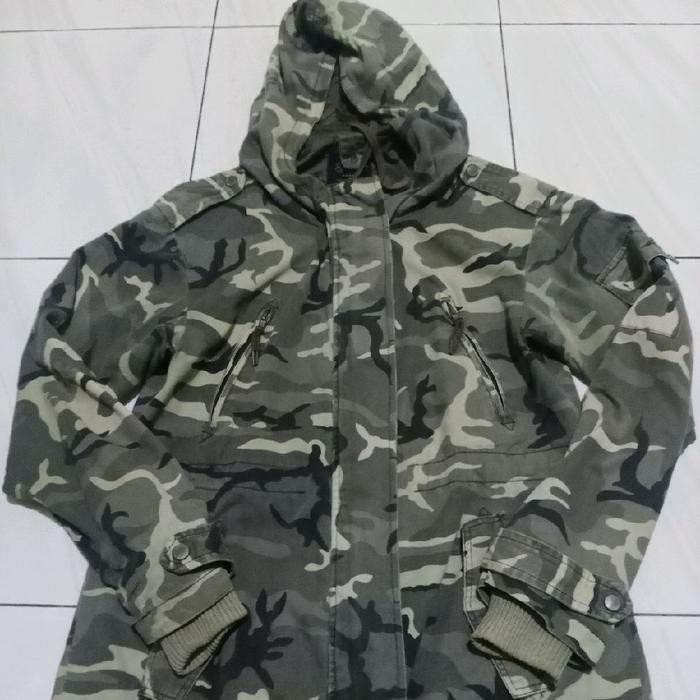 Jaket parka army pria Original Zara Tactical