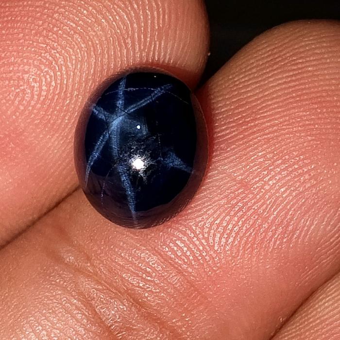 natural royal blue sapphire star 5.75ct safir star 5.75ct