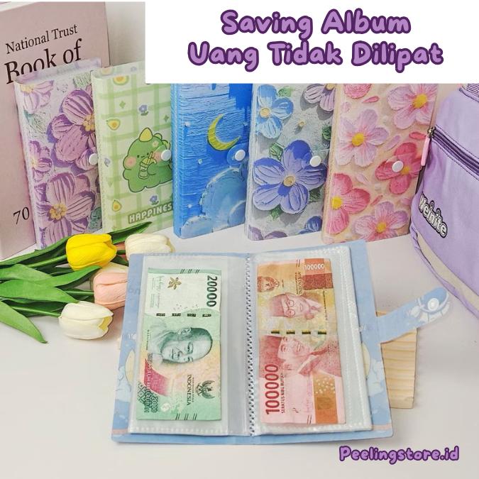 (Album Saja) Album Menabung Uang Lurus 100 slot / Saving Album Uang Tanpa Dilipat