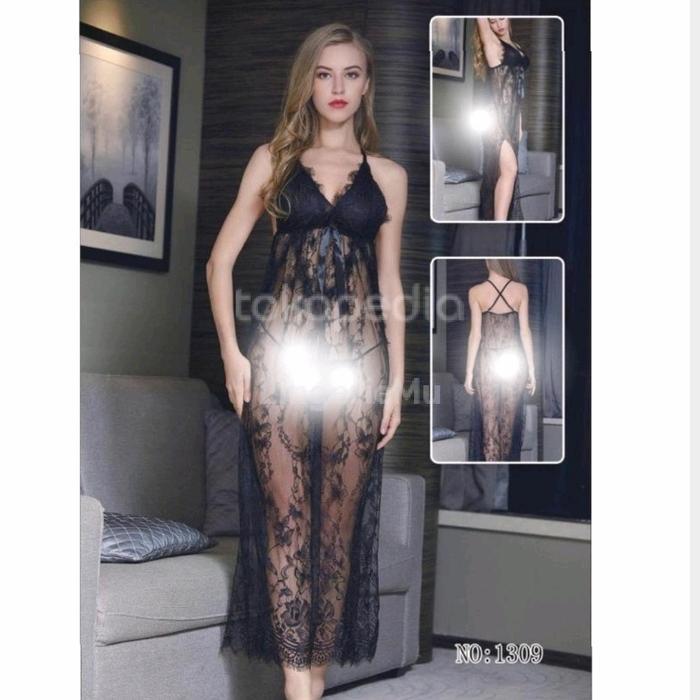 LINGERI SEXY PANJANG TRANPARAN/GAUN SEXY MALAM WANITA ALL SIZE JUMBO