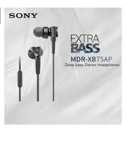 SONY MDR-XB75AP Extra Bass in-Ear Headphones With Microphone Remote Control MDR XB75AP
