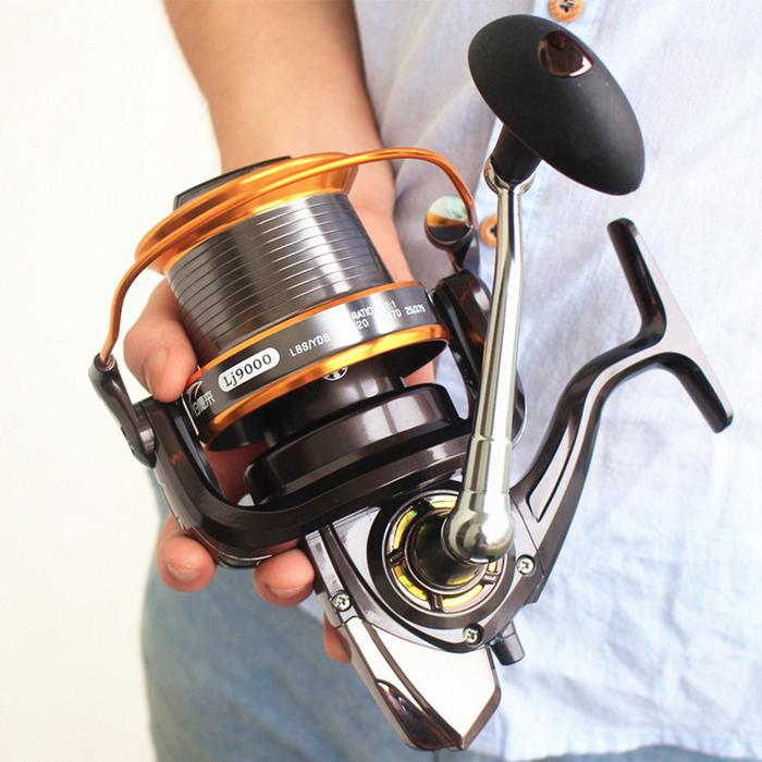 Far Throw Fishing Reel Metal LJ 3000-9000 Series 12+1 BB Bevel Cup